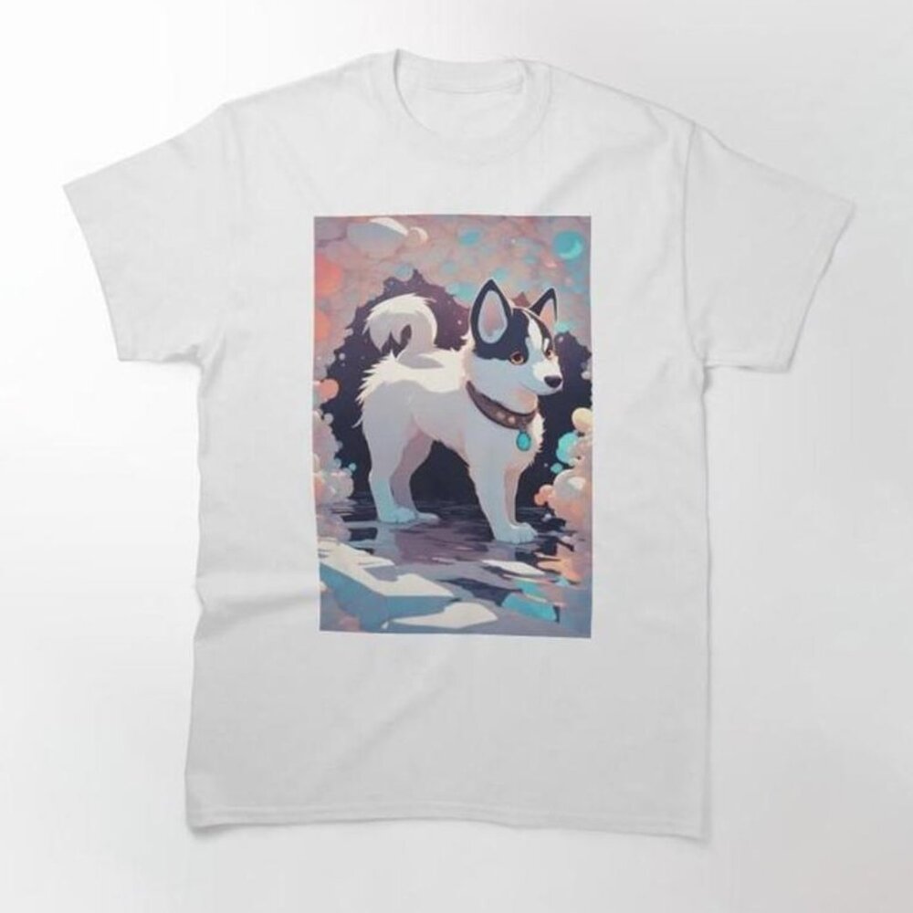 Husky Classic Dog Graphic Parent Outfit Cozy Streetwear Unisex T-Shirt 73